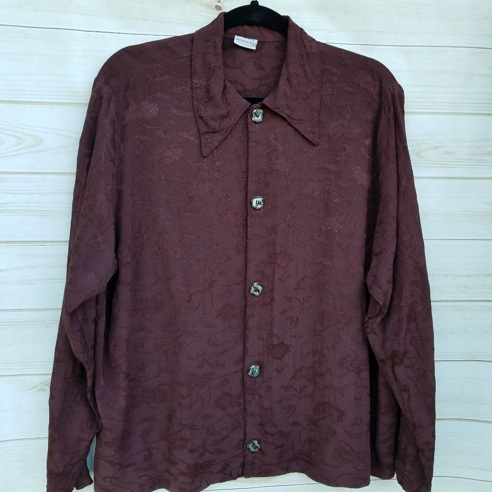 CP Shades blouse/jacket "M" jacquard raisin